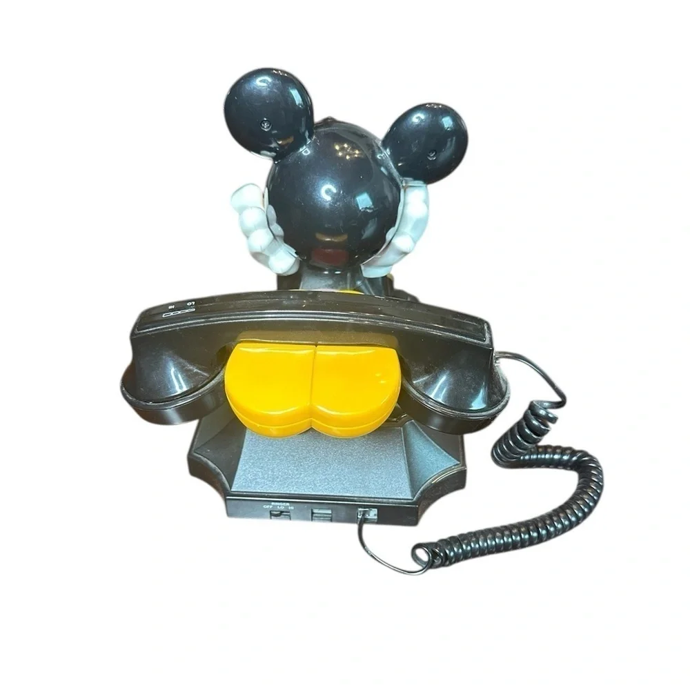 Disney Mickey Mouse Black and Red Vintage Phone
